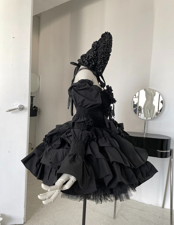 Black Idol Gothic Spirit Punk Style Lolita Dress