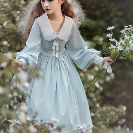 Elegant Romantic Lace Lolita OP with Grand Overskirt