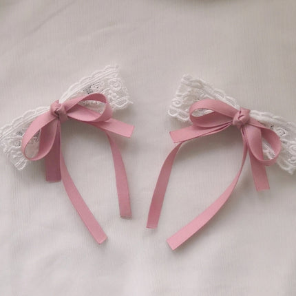 Cute Twin Ponytail Hair Accessory Butterfly Bow Streamer Hair Clips Lolita Sweet Girl Hair Ties