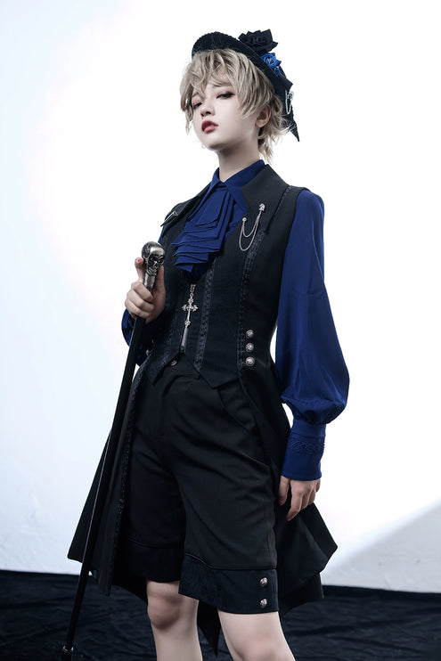 Princess Chronicles Ouji Sleeve Shirt Gothic Tailored Elegant Mutton Leg Top