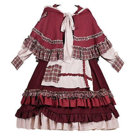 [Little Red Riding Hood OP] Original Design Lolita Dress with Countryside Cloak Set for Autum/Winter