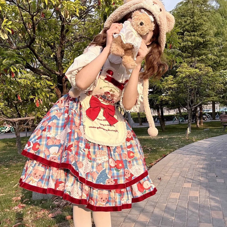 Apple Bear Story JSK – Playful and Charming Lolita Dress