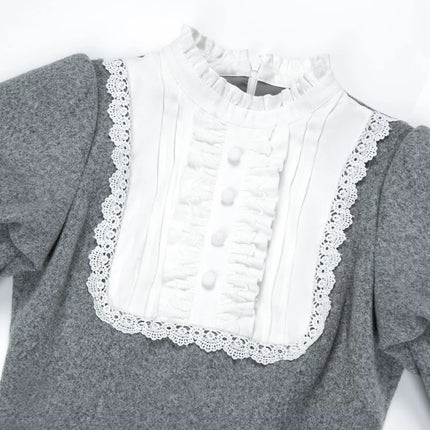Two - piece Lolita dresses with capes, ruffled tiers and cute bowknots for a charming look