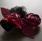 Red & Black Small Floral Trim Jacket