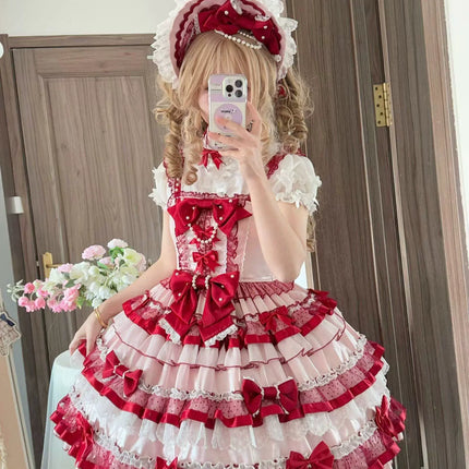 Raspberry Ribbon Vintage JSK - Original Lolita Dress