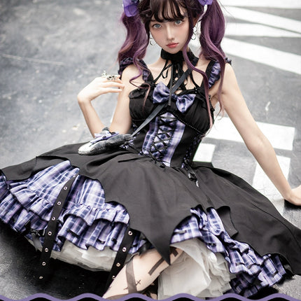 Rockwave Irregular Subculture Plaid JSK Dress