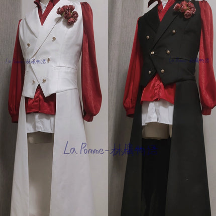 Sleeveless Prince Tailcoat – Customizable Long Tail Lolita Vest with Gold Buttons