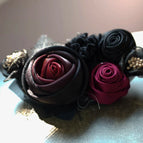 Red & Black Large Floral Trim Jacket