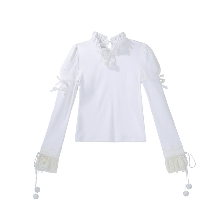 Lolita Dress with Fluffy Ears Headband - Sweet Pastel Blue and White Princess - Style Cosplay Costume