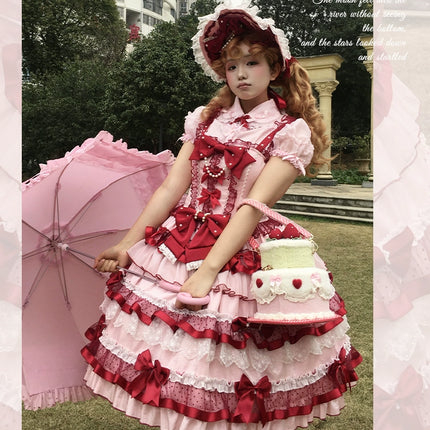 Raspberry Ribbon Vintage JSK - Original Lolita Dress
