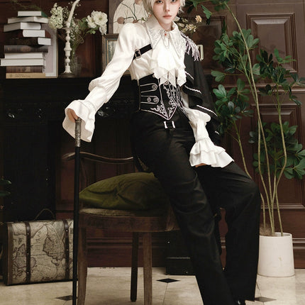 Lolita Prince-style Genderless Outfit | Cool and Stylish 2D Fantasy-Style Custom Shirt Suit