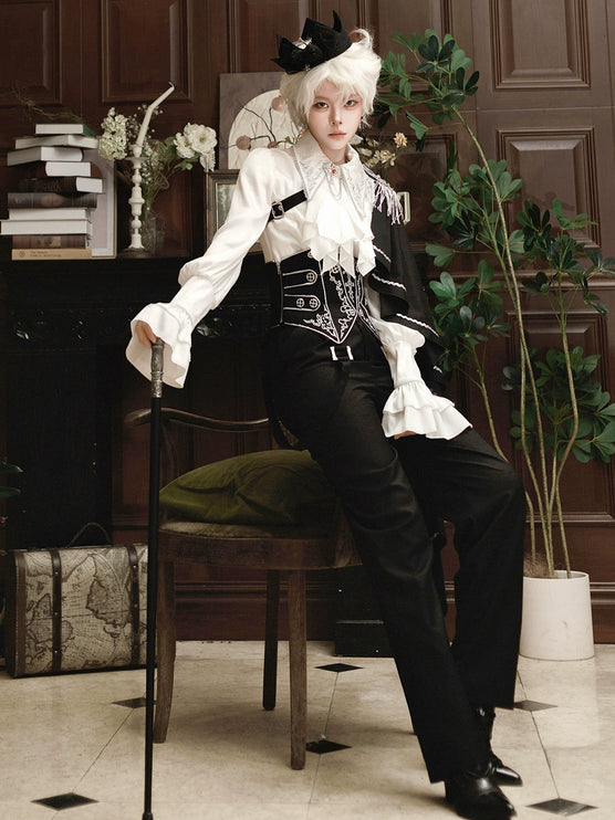 Lolita Prince-style Genderless Outfit | Cool and Stylish 2D Fantasy-Style Custom Shirt Suit