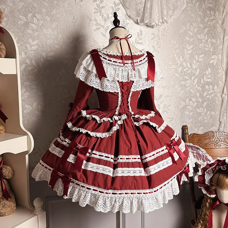 Vintage Charm Lace Lolita OP Dress