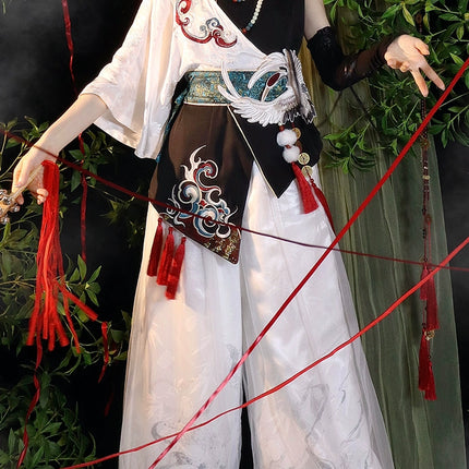 Original Chinese Style Hanfu-Inspired Ethnic Wear - Top & Pants Set