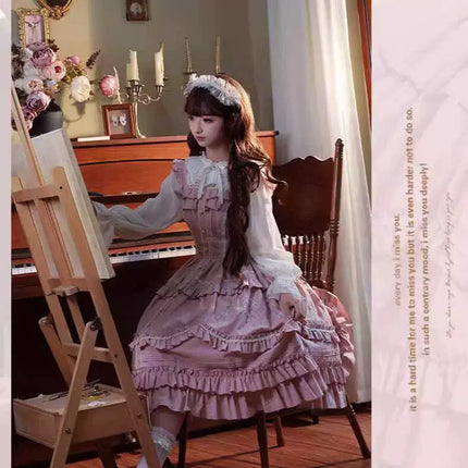 [Mo Li] Elegant and Sweet Lolita Daily Embroidered JSK Dress