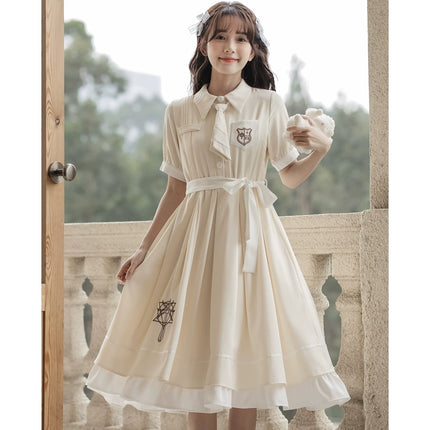 French Retro Lolita JK Dress Vintage Dress Cloak Suit