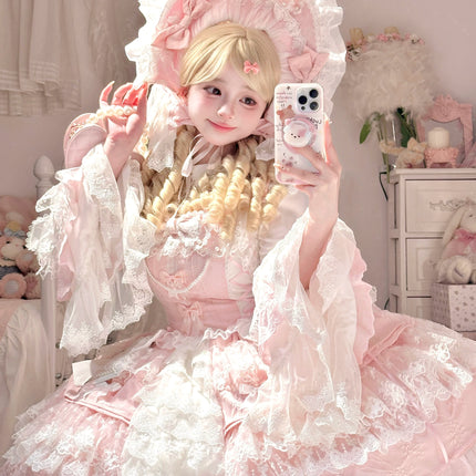Enchanting Lolita Dress with Delicate Lace: A Whimsical Fairy - Tale Dream