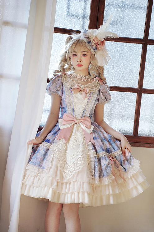 Lolita Enchanted Garden Lace Ruffled OP Dress