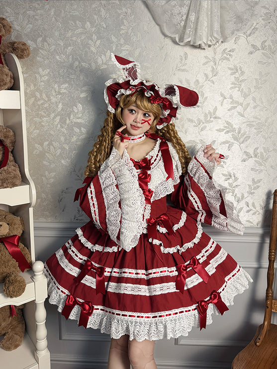 Vintage Charm Lace Lolita OP Dress
