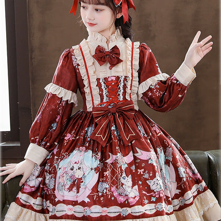 Japanese Style Girls' Lolita Dress - Big Kids Birthday Princess Dress Set, New Autumn Collection