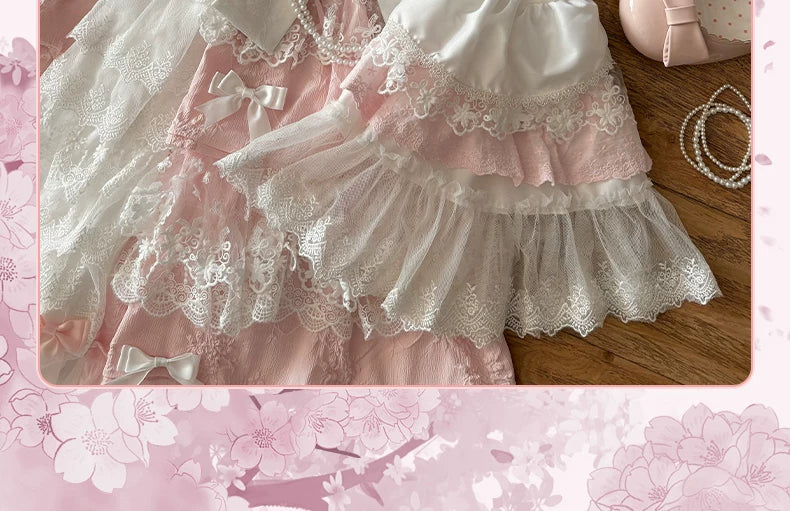 Enchanting Lolita Dress with Delicate Lace: A Whimsical Fairy - Tale Dream