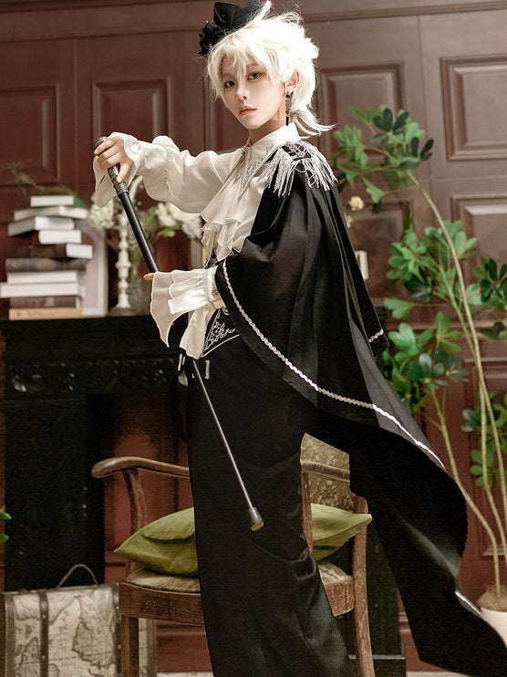 Lolita Prince-style Genderless Outfit | Cool and Stylish 2D Fantasy-Style Custom Shirt Suit