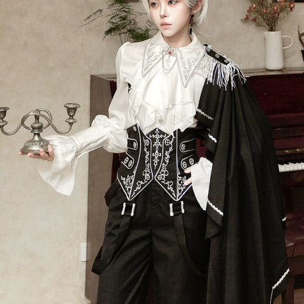 Lolita Prince-style Genderless Outfit | Cool and Stylish 2D Fantasy-Style Custom Shirt Suit