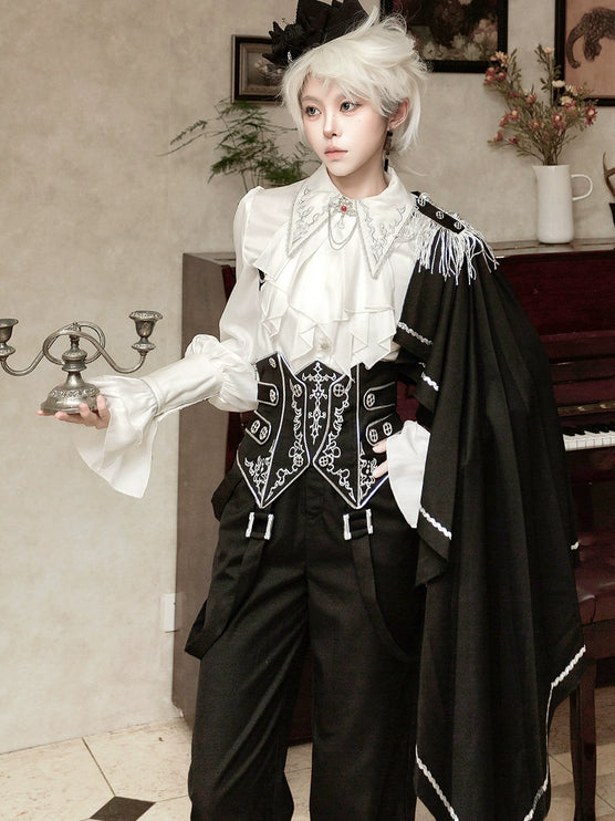 Lolita Prince-style Genderless Outfit | Cool and Stylish 2D Fantasy-Style Custom Shirt Suit