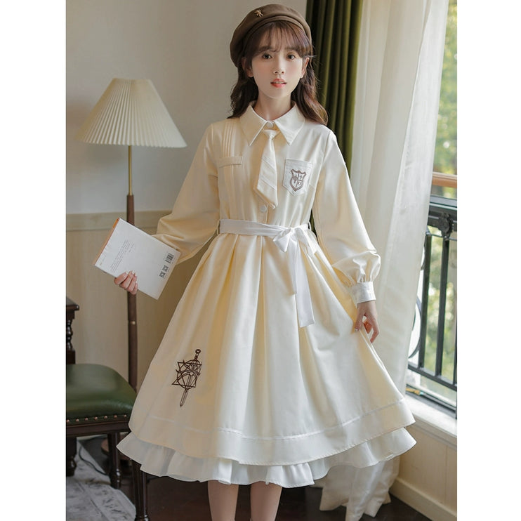 French Retro Lolita JK Dress Vintage Dress Cloak Suit