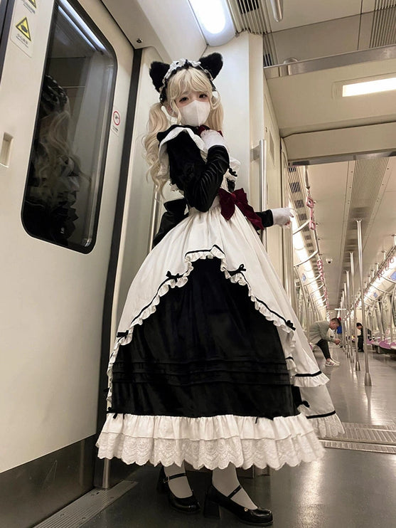 French coffee break lolita heavy industry skirt new year suit dress cute lolita dress worship cos