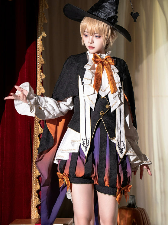 Original Carnival Night Lolita Prince-Style 2D Private Setting Cape + Shorts Performance Daily Set