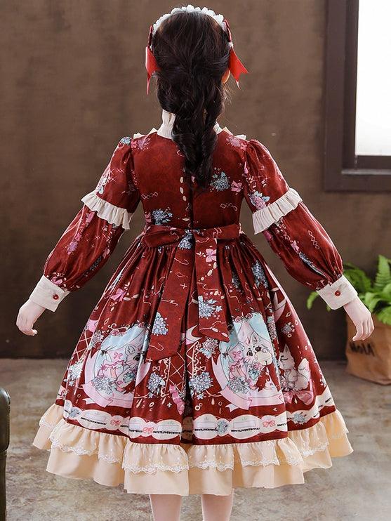 Japanese Style Girls' Lolita Dress - Big Kids Birthday Princess Dress Set, New Autumn Collection