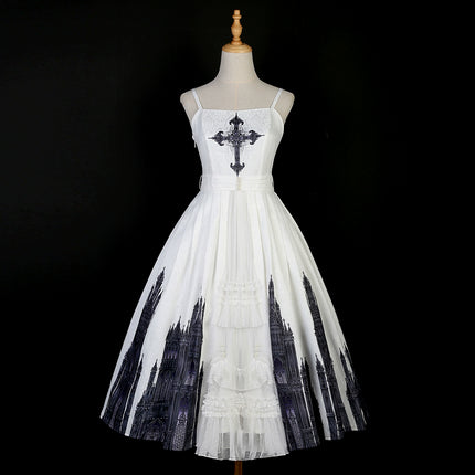 Original Silent Gothic Cathedral Daily Gothic Retro Dark Cla Lolita with Cape