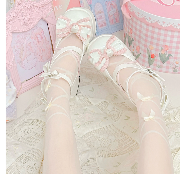 Mid-Heel Waterproof Lolita Shoes Cute Block-heeled Mary Jane shoes Pumps