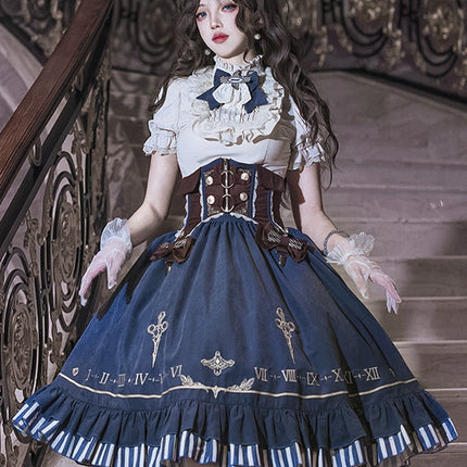 Whispers of Time in a Lolita Skirt: Steampunk Embroidery, Vintage Aesthetic