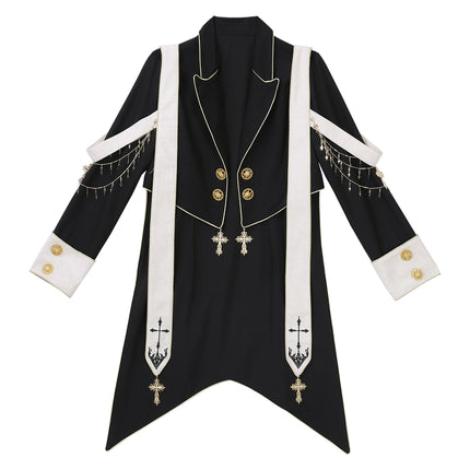 Priest Lolita long-sleeved coat, shirt, and pants — Ouji (prince-style), knight-inspired outfit
