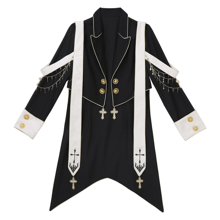 Priest Lolita long-sleeved coat, shirt, and pants — Ouji (prince-style), knight-inspired outfit