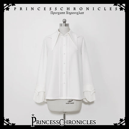 Pointed Collar Ouji Long Sleeve Lolita Little Prince White Shirt