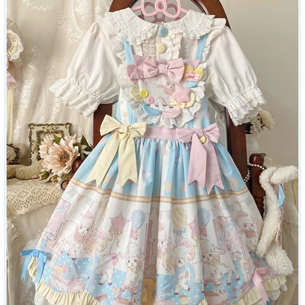 Cute lamb doll-like style sweet pink lolita jsk set