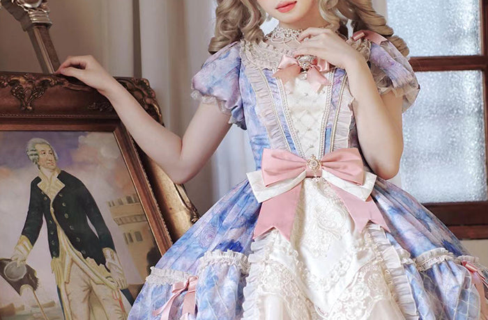 Lolita Enchanted Garden Lace Ruffled OP Dress