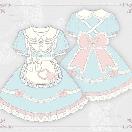 Lolita Cute Sweet Maid-Inspired Puff Short Sleeve Princess OP Lolita Dress