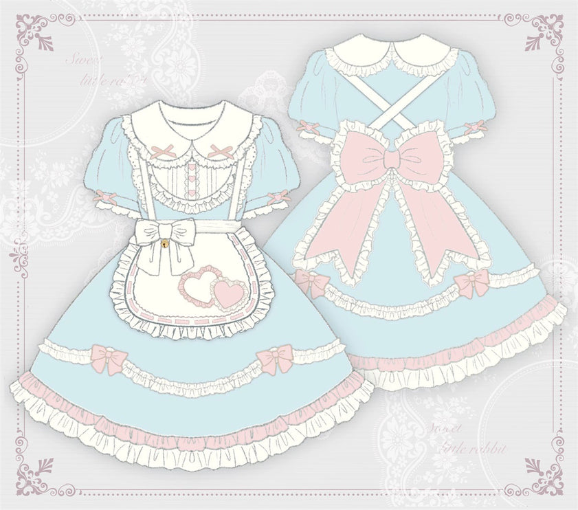 Lolita Cute Sweet Maid-Inspired Puff Short Sleeve Princess OP Lolita Dress