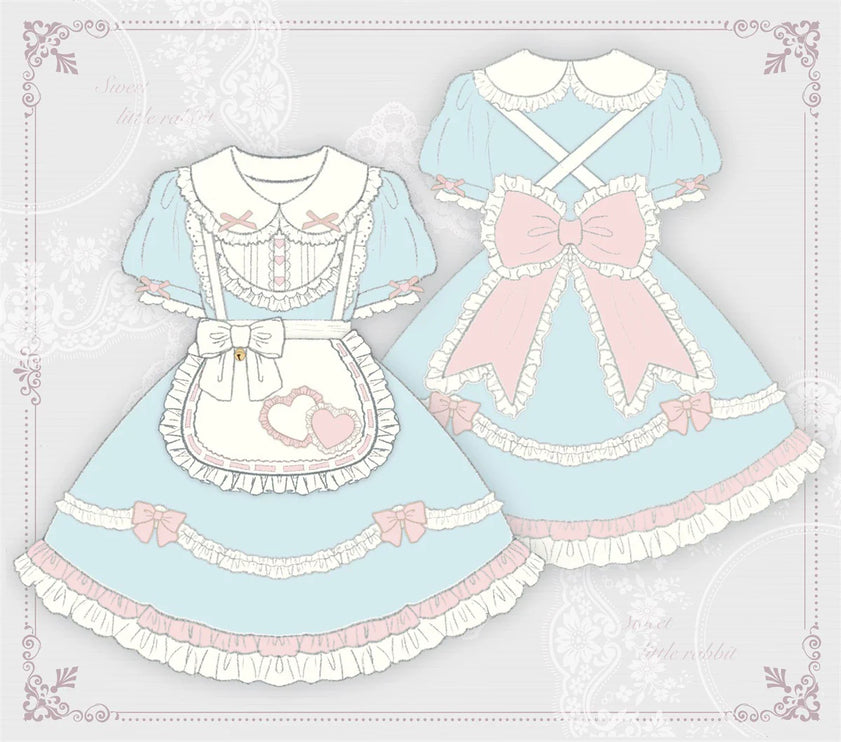Lolita Cute Sweet Maid-Inspired Puff Short Sleeve Princess OP Lolita Dress