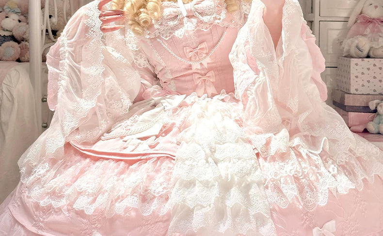 Enchanting Lolita Dress with Delicate Lace: A Whimsical Fairy - Tale Dream