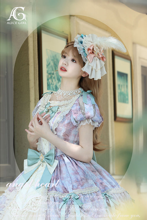 Lolita Enchanted Garden Lace Ruffled OP Dress