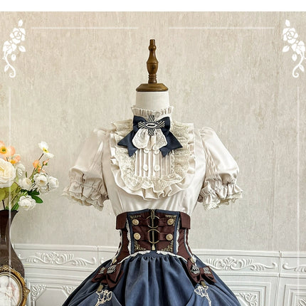 Whispers of Time in a Lolita Skirt: Steampunk Embroidery, Vintage Aesthetic