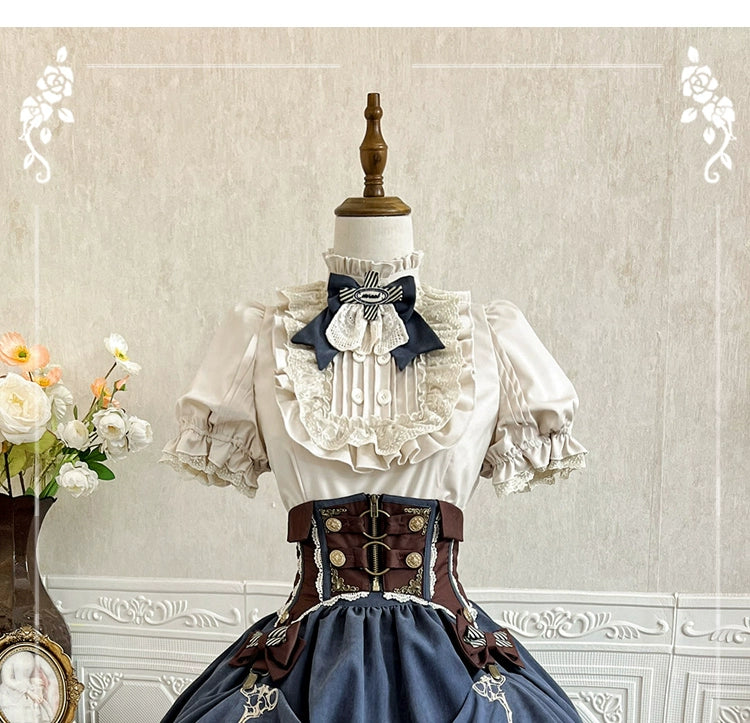 Whispers of Time in a Lolita Skirt: Steampunk Embroidery, Vintage Aesthetic