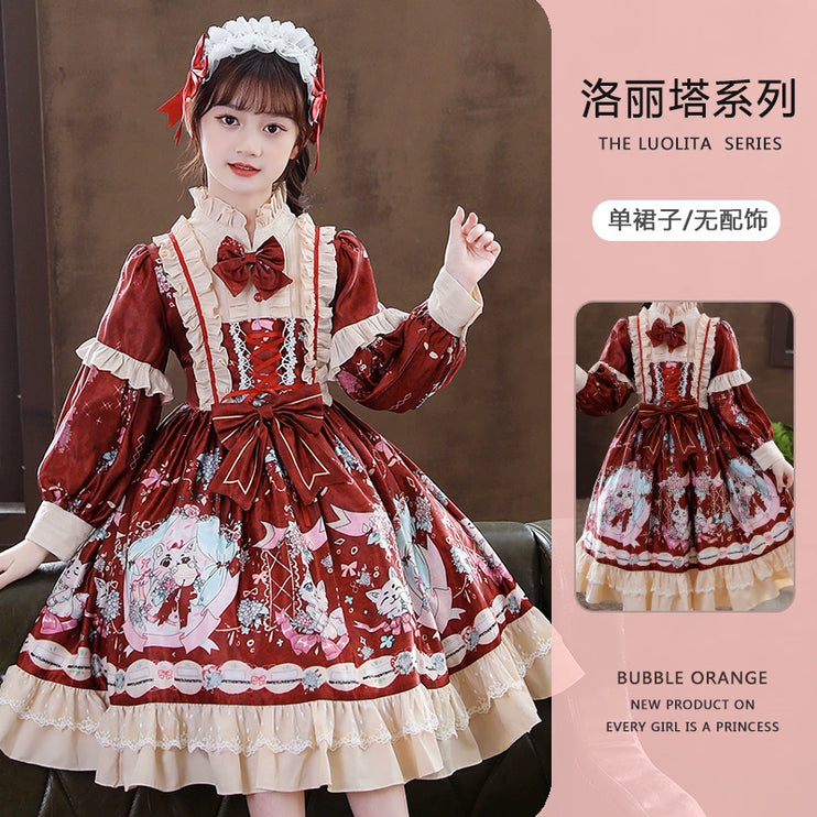 Japanese Style Girls' Lolita Dress - Big Kids Birthday Princess Dress Set, New Autumn Collection