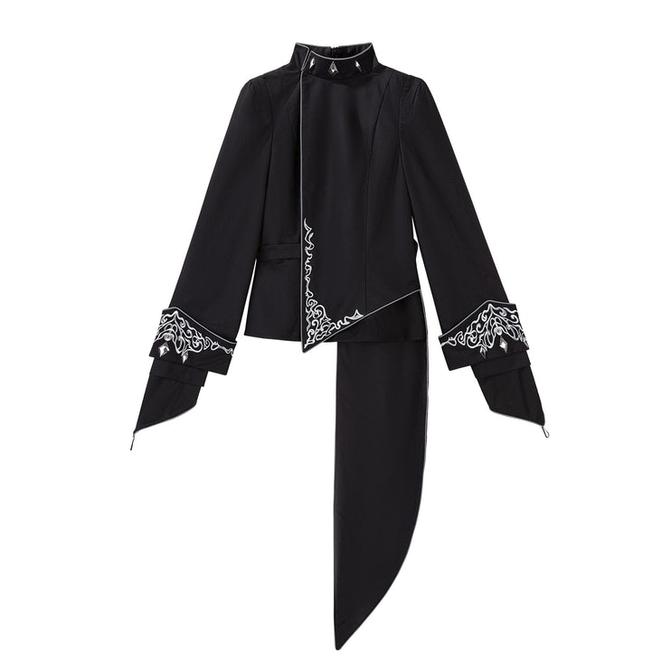 Vintage Dark Gothic Prince-style Suit with Suspenders and Shorts — Dashing and Handsome