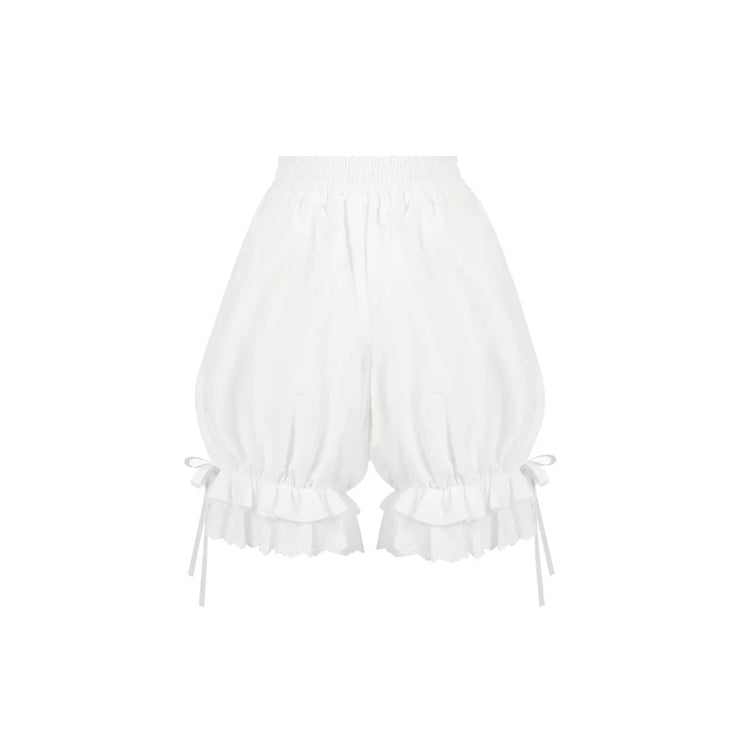 Gothic Lolita White Dresses with Bloody Accents, Delicate Lace and Charming Design